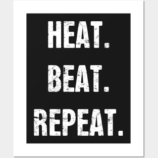 Heat. Beat. Repeat. Funny Blacksmith Design Posters and Art